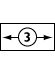 Stretch by three symbol
